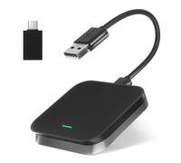 Yominerr Caja Adaptadora con Cable A Inalámbrica 2 en 1 Carplay y Android Auto Mini Box para USB/Tipo C Dongle Conectar y Usar Auto Parts
