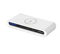 Yominerr Cargador InaláMbrico PortáTil, Cargador InaláMbrico Multipuerto 4 en 1 Qc3.0 Cargador InaláMbrico Dual USB de Carga RáPida para Viajes en Casa