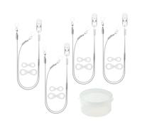 Yominerr Clip para Audífonos para Adultos Mayores, Cuerda Portátil para Colgar, Antipérdida, Clip de Seguridad, Cuerda de Protección, 4 Unidades