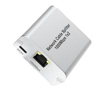 Yominerr Divisor Ethernet 1 A 2 Conmutador Ethernet Gigabit de Alta Velocidad Divisor LAN RJ45 de 2 Puertos para Cable Cat5/6/7/8