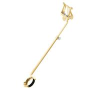 Yominerr Flauta de instrumentos con clip para flauta, clip de música portátil, color dorado