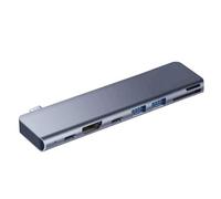 Yominerr Hub Tebe 7 en 1 Tipo C USB -C A 4K Compatible con USB 3.0 SD/TF PD Divisor de Carga Rápida Estación de Acoplamiento USB C