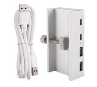 Yominerr Hub USB 3,0 de Aluminio con Clip TypeC Hub Desktop Splitter con USB-C 5GBPs Tasa de Transferencia para Ordenadores Portátiles