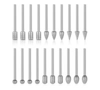 Yominerr Juego de 20 Brocas de Diamante para Amolar Piedras, con Vástago de 1/8 de Pulgada para Tallar, Grabar, Vidrio y Joyería.