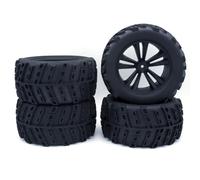 Yominerr Juego de 4 Neumáticos de Llanta Beadlock de 125 mm 1.9 para 1/10 RC Crawler Car TRX4 RC-4WD D90 para Axial SCX10 II III, A