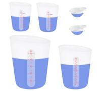 Yominerr Juego de 6 Vasos de Silicona, 500 Ml, 250 Ml y 125 Ml para Vasos Medidores de Silicona Epoxi, Vasos Mezcladores Antiadherentes y Moldes de Fundición