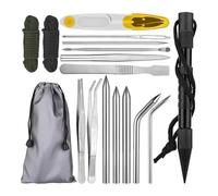 Yominerr Juego de Herramientas para Hacer Nudos de Acero Inoxidable Paracord Tools, Juego de Agujas Paracord y ParacordFID para Trenzar o Trabajar con Paracord