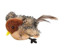 Yominerr Juguete Electrónico para Gatos,Juguete Interactivo con Forma Gorrión, Pájaro, Simulación Sonido, Juguetes Peluche para Gatos, Juguetes para Burlas, Juguete para Gatitos Que Cantan