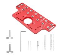 Yominerr Manija de Puerta 2 en 1, Pasador de Estante, Guía Perforación, Plantilla para Carpintería, Bisagra, Localizador Perforación, Puerta Gabinete con Bisagras, Plantilla Perforadora A