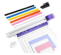 Yominerr Máquina Encuadernadora con Perforadora de 30 Agujeros, Perforadora Manual para Hojas Sueltas, Encuadernadora Libros A4 A5 A6 A7 B5 B6 B7, Encuadernación en Espiral para Cuadernos