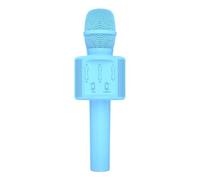 Yominerr Micrófono Inalámbrico Bluetooth para el Hogar, Reproductor de KTV para Niños con Luz LED y Sonido Mágico, Accesorios de Audio Inalámbrico Azul