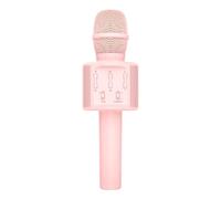 Yominerr Micrófono Inalámbrico Bluetooth para el Hogar, Reproductor de KTV para Niños con Luz LED y Sonido Mágico, Accesorios de Audio Inalámbrico Rosa