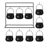 Yominerr Para Servir Dulces con Forma De Caldero De Brujas Negras sobre Rejilla, Recipientes De PláStico para Dulces, Juegos para DecoracióN De Fiestas En El Hogar & La Cocina