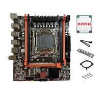 Yominerr Placa Base X99E + CPU E5 2676 V3 de Doble Canal Compatible con 4XDDR4 RECC RAM PCIE X16 NVMe Tarjeta LAN Gigabit Placa Base de Escritorio
