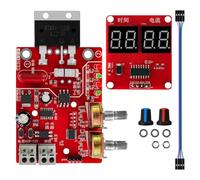Yominerr Placa de Control de Tiempo para Soldadora por Puntos de 100 A, Placa de Control de Soldadura por Puntos, Placa Controladora con Pantalla Digital de Corriente.