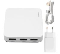 Yominerr Servidor de Impresión con Cable Que Conecta 3 Impresoras USB Al Mismo Tiempo. Red Estándar Compartida de 100 M para WiFi/BT4.0. Enchufe UE.