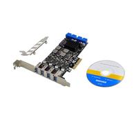 Yominerr ST668 PCIe X4 NEC720201 Tarjeta Convertidora de Conveniencia MultifuncióN de Control Industrial USB3.0 de 4 Canales/8 Puertos