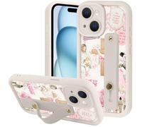 Yomjew Christian Jesus Collage - Funda de teléfono para iPhone 15 con correa de muñeca ajustable suave para el dedo, funda de silicona a prueba de golpes para iPhone 15 de 6.1 pulgadas, multicolor