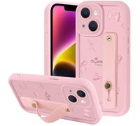 Yomjew Funda para iPhone 14 con diseño de arco de Jesús cristiano y versículos de la Biblia con correa de muñeca ajustable y suave, funda de silicona a prueba de golpes para iPhone 14 de 6.1 pulgadas