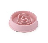 Yommy Ceramic Slow Feed Dog Bowls Small Breed Dog Food Dish for Small Dogs and Cats, 3 Patrones, 3 Colores (Rosa, Forma de la Oreja)