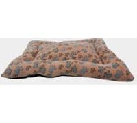 Yommy Colchoneta para Perro con Base Antideslizante, Tela de Franela Suave, 3 Tamaños: S (57x75 cm), M (75x95 cm), L (88x112 cm), Diseño de Huellas o Corazones (Huella Marron, Medium)