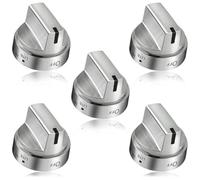 yomoe 5 Piezas WB03X24818 Perilla de Estufa de Acero Inoxidable de Repuesto para AP5989029 PS11729081 Perillas de Estufa Accesorios para Quemadores de Estufa