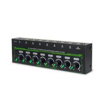yomoe Amplificador de Auriculares HA800 Pro de 8 Canales, Amplificador Estéreo RGB, Microamplificador para Mezclador de Música, Amplificador de Sonido para Grabación (UE)