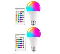 yomoe Bombilla LED Regulable E27 de 15 W con Luz de Inundación RGB Multicolor de 16 Colores y Control Remoto Que de Color