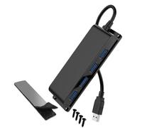 yomoe Cable divisor USB 3.0 de 1 en 4 salidas, estación de acoplamiento de puerto de red a convertidor de computadora, concentrador de mouse y teclado