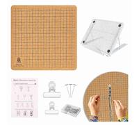 yomoe Juego de Tablero y Alfileres para Trenzar con Soporte, Tablero para Trenzar de Doble Cara, para Trenzar Pulseras, Kit de Macramé con Cuerda para Anudar