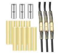 yomoe Kit de Empalme Subterráneo de 3 Piezas, Kit de Empalme de Línea de Bomba Sumergible A3C para 10 12 14 AWG con 10 Termorretráctiles de Pared Doble Transparente