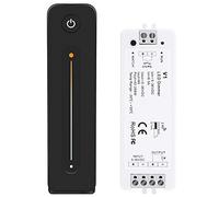 yomoe Regulador LED 12V 5V 24V 36V 8A PWM Interruptor inalámbrico con ajuste de brillo 2.4G Control remoto de contacto para tira LED de un solo color