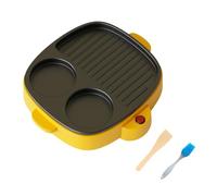 yomoe Sartén Eléctrica para Tortillas, Sartén para Barbacoa, Olla Eléctrica Multifunción Antiadherente, Vaporera para Freír Carne, Enchufe Europeo C