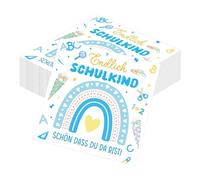 Yomover Servilletas para el comienzo del colegio, 50 unidades, servilletas de papel para decoración de mesa para niños y niñas