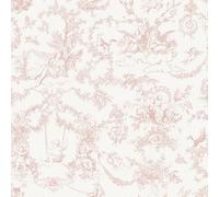 Yomshi Papel Pintado Autoadhesivo Rosa Árbol de Los Ángeles y Animales Lámina Decorativa Papel Pintado Vintage Lámina Adhesiva Removible para Dormitorios, Salones y Armarios 44 cm x 10 m