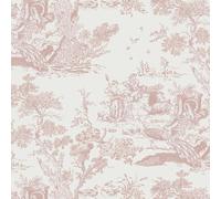 Yomshi Papel Pintado Autoadhesivo Vintage 41 × 600 cm Lámina Adhesiva de Vinilo Rosa Árbol y Animales Papel Pintado Lámina Adhesiva Impermeable para Dormitorio, Salón, Cocina