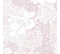 Yomshi Rollo de papel de contacto floral rosa con parte trasera adhesiva, papel tapiz autoadhesivo de 44 x 1000 cm, película de vinilo bohemio para encimeras, cajones, lavandería, dormitorio, textura