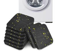 Yonality 8 Piezas Almohadillas antivibración para lavadoras, Alfombrillas Protectoras para el Suelo de 9x9cm, Antideslizantes silenciosos, para lavadoras, secadoras y Otros electrodomésticos