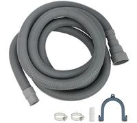 Yonality Universal 3 metros Manguera de Drenaje de Lavadora, para 5 Tamaños de Interfaz, incluye conector de manguera, Soporte en forma de U y abrazaderas, para Lavadora, Lavavajillas y Secadora