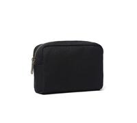 YONBEN Bolsa de maquillaje impermeable de gran capacidad para mujer, clásica, negra, bolsa de lavado con división ajustable, bolsa de lavado para cepillos y cosméticos, negro (Canvas/Black), M, Estilo