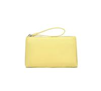 YONBEN Bolsa de Nailon para Maquillaje, Bolsa de Maquillaje Impermeable con Bolsillo con Cremallera para Tarjetas de crédito, Amarillo/Nailon, Sencillo