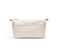 YONBEN - Juego de bolsas de almacenamiento de tres tamaños, organizador de bolsas de cosméticos con compartimentos, bolsas de viaje de maquillaje para mujer, Beige, Mediano, Bolsa de almacenamiento