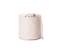YONBEN Organizador de bolso alto para mujer, de lona, redondo, organizador de bolso, organizador de bolso, bolsa redonda para cosméticos, bolsa de maquillaje (Beige, M)