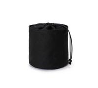 YONBEN Organizador de bolso alto para mujer, de lona, redondo, organizador de bolso, organizador de bolso, bolsa redonda para cosméticos, bolsa de maquillaje (Negro, M)