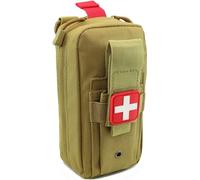 YONCONO Bolsa médica táctica MOLLE, bolsa de primeros auxilios EMT IFAK kit de trauma bolsa de supervivencia soporte para torniquete incluye parche cruzado