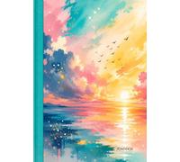 YONDER3R NOTEBOOK - Sunrise Reflections on a Painted Seascape: Coastal Sunrise Artistic Notebook | Premium Lined Journal for Writing, Journaling, ... & Office | 7 × 10 Inches | 100 Lined Pages