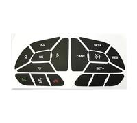 yoneleu Compatible con Dodge para Charger 2016 2017 2018 2019 2020 2021 2022 Calcomanías para Volante Botones Reparación Interior Mejora del Coche Escritura Reflectante Pegatinas Botón Coche