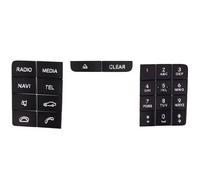 yoneleu Compatible con Mercedes para GLA X156 2013 2014 2015 2016 Consola Central CD Botones Multimedia Calcomanías Embellecedores Pegatinas para El Interior del Automóvil Pegatinas Botón Coche