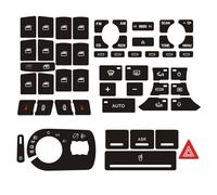 yoneleu Compatible con para A3 8P 2004-2008 para Radio Clima ESP, Pegatinas reparación Botones Faros Delanteros Interruptor Perilla Desgastado calcomanía Decorativa Pegatinas Botón Coche