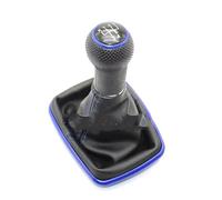 yoneleu H Compatible con VW para Jetta para Bora para MK4 1998-2004 5 6 Pomo De Cambio De Marchas Azul De 23 Mm con Orificio De Inserción Y Funda Protectora para Palanca Universal(5Speed)